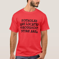 POTHOLES ARE LOCATED THROUGHOUT ENTIRE AREA