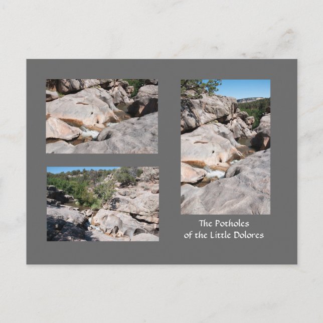 Potholes of the Little Dolores River Postcard (Front)