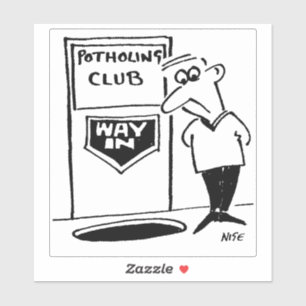 Potholing Club Entrance Cartoon.