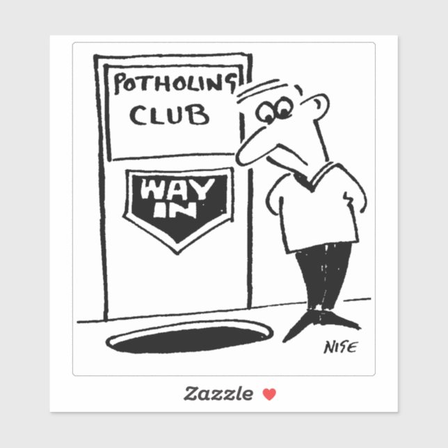 Potholing Club Entrance Cartoon. (Sheet)