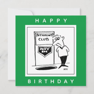 Potholing Club Entrance in the Floor Cartoon Card