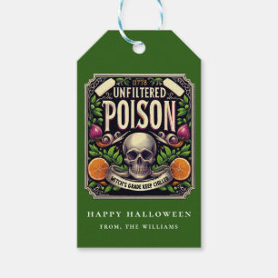 Potion Halloween Skeleton Poison Apothecary Gothic Gift Tags