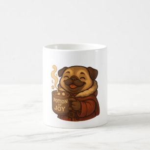 Potion of Joy Pug Art   Cute Christmas Dog Design  Coffee Mug