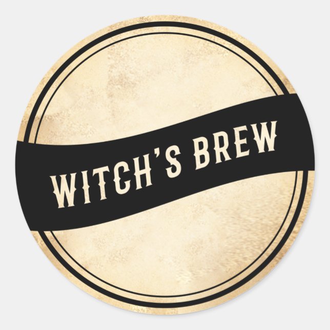 Potion vintage apothecary witch's brew sticker (Front)