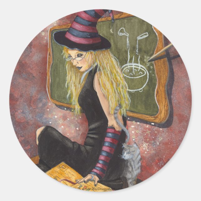 Potions 101 classic round sticker (Front)