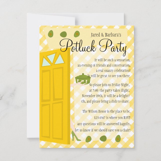 Potluck Party Invitation (Front)