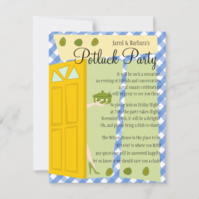 Potluck Party Invitation (Front)