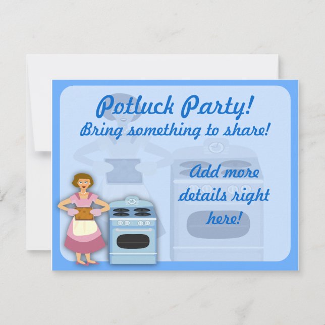 Potluck Party Invitation (Front)