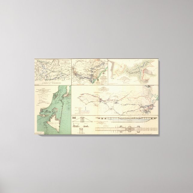 Potomac Army operations Canvas Print (Front)