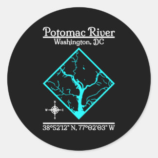 Potomac River Washington Dc Classic Round Sticker