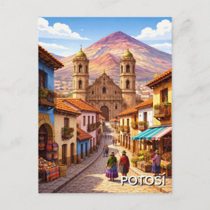 Potosi Bolivia Travel Postcard