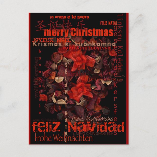 Potpouri World Christmas Navidad Noel Postcard (Front)