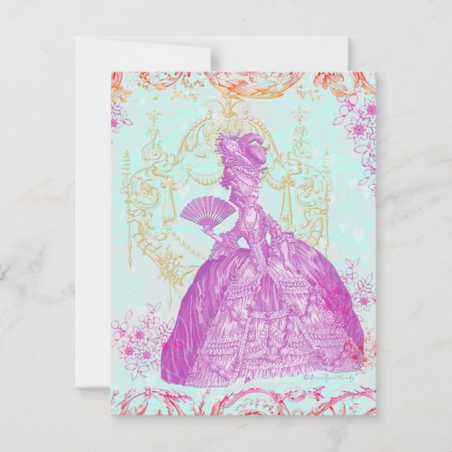 Potpourri de Marie Antoinette Custom Invitation (Front)