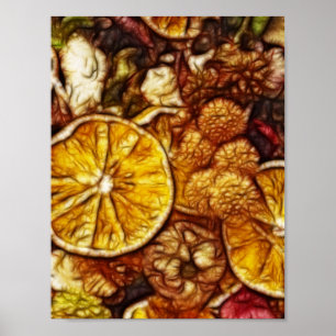 Potpourri Oranges Fractal Poster