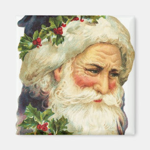 Potrait of Father Christmas Vintage Magnet