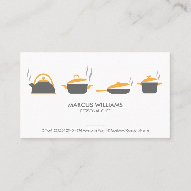 Pots and Pans | Executive Chef Business Card (Front)