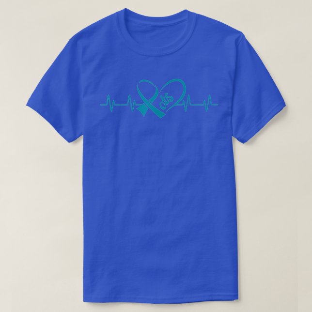 POTS Awareness Heart Dysautonomia Neurologist Turq T-Shirt (Design Front)