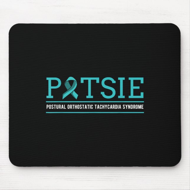 Pots Dysautonomia Turquoise Ribbon Autonomic Mouse Mat (Front)