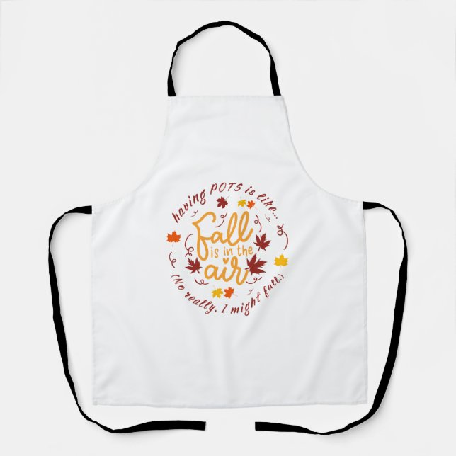 Pots Fall Theme All-Over Print Apron (Front)