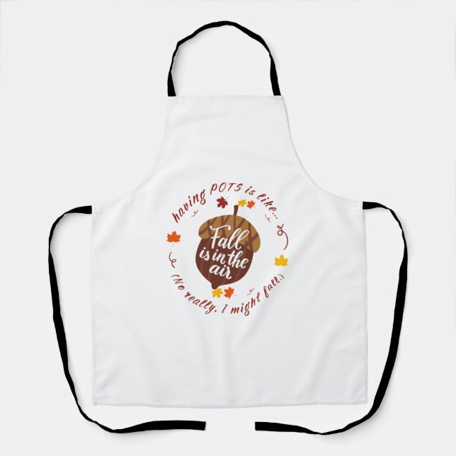 Pots Fall Theme All-Over Print Apron (Front)