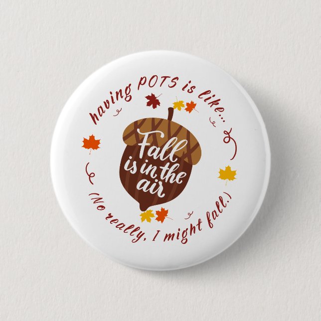 Pots Fall Theme Button (Front)