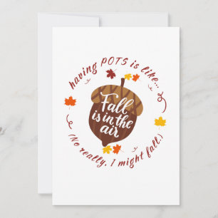 Pots Fall Theme Flat Holiday Card