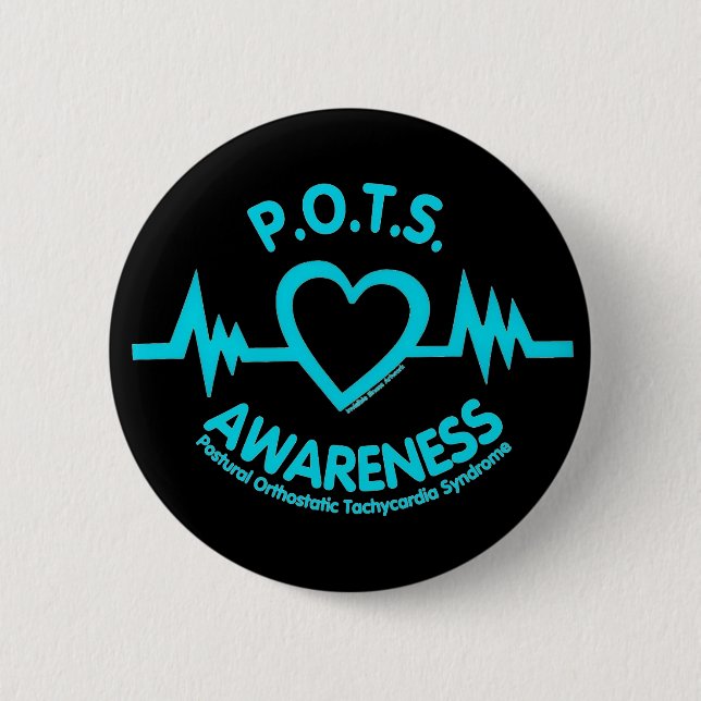 POTS...Heartbeat 6 Cm Round Badge (Front)