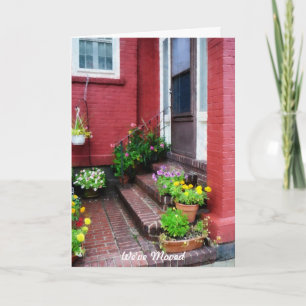 Pots of Flowers By Door Announcement