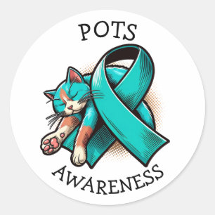 POTS Postural orthostatic tachycardia syndrome Classic Round Sticker