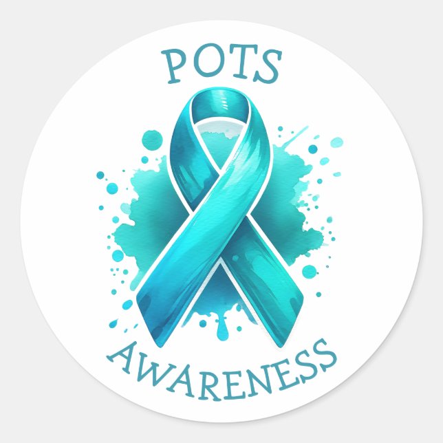 POTS Postural orthostatic tachycardia syndrome Classic Round Sticker (Front)