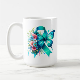 POTS Warrior   Dysautonomia Awareness Ribbon Coffee Mug