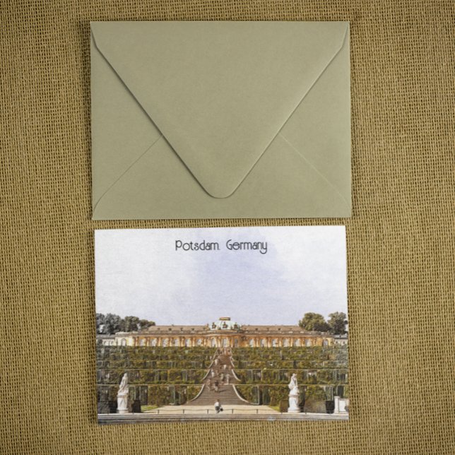 Potsdam Germany Sanssouci Castle Postcard (potsdam castle postcard)