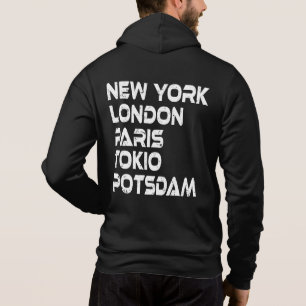 Potsdam New York London Tokio Paris Anhänger Hoodie