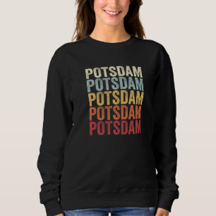 Potsdam New York Potsdam NY Retro Vintage Text   Sweatshirt