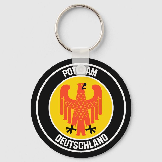 Potsdam Round Emblem Key Ring (Front)