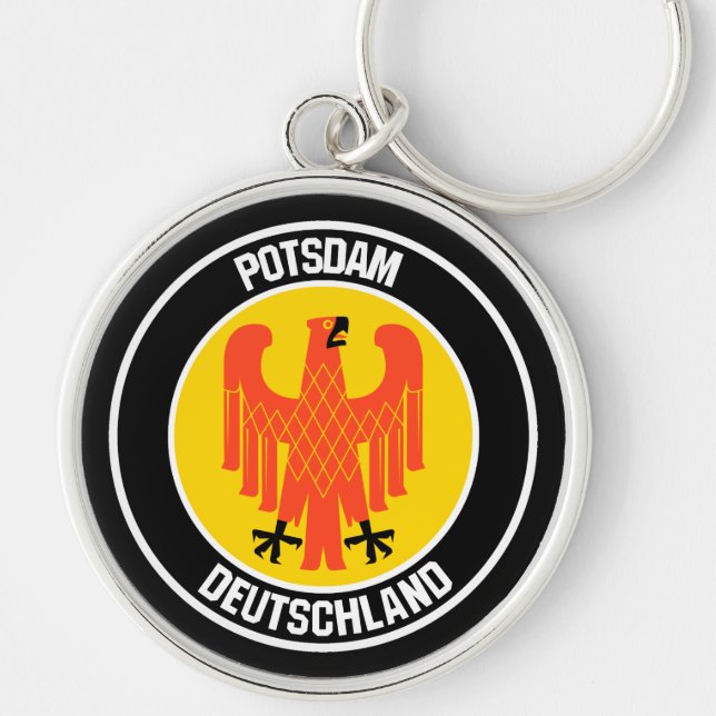 Potsdam Round Emblem Key Ring (Front)