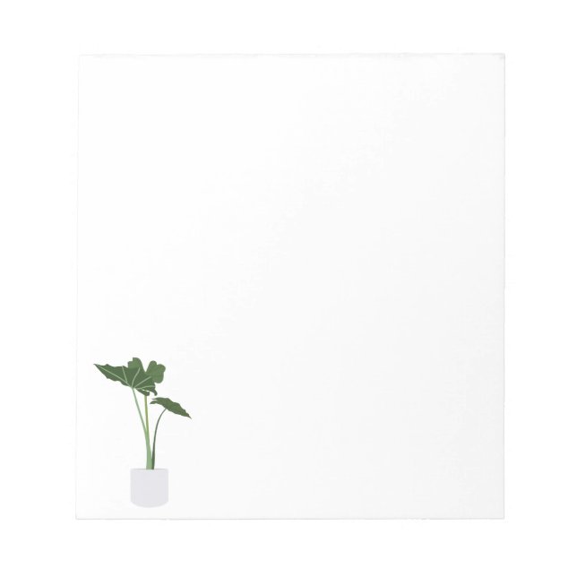 Potted Alocasia House Plant Note Pad (Front)