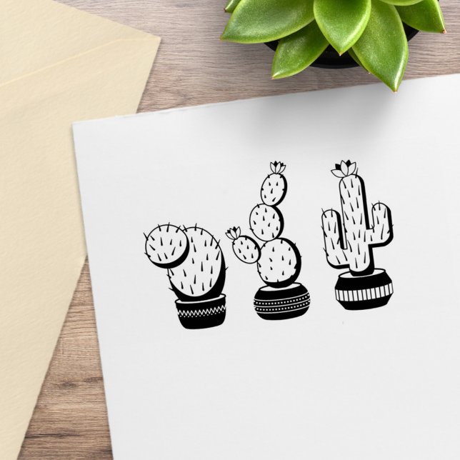 Potted Cacti - Cactus Plants Rubber Stamp (Creator Uploaded)