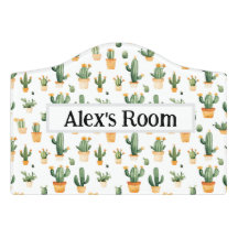 Potted Cactus on White