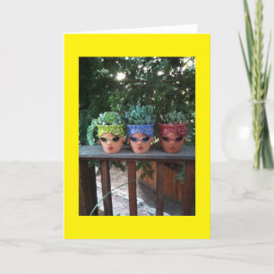 POTTED FRIENDS HANGING OUT-GROUP BIRTHDAY CARD