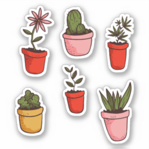 Potted House Plants and Succulents Pack