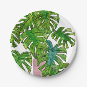 Potted Jungle I Paper Plate