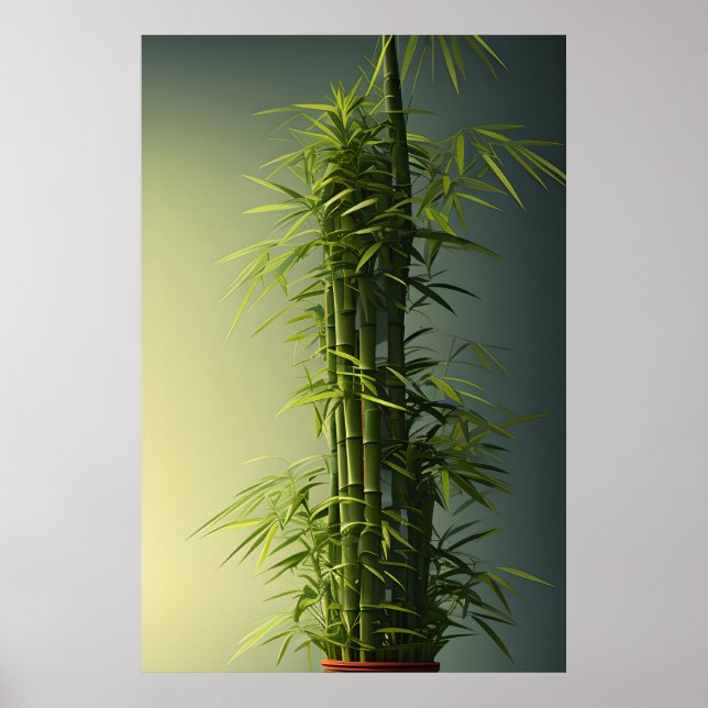 Potted Natural Lucky Bamboo Poster (Front)