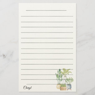 Potted Personalise Stationery Writing Paper