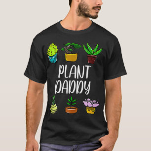 Potted Plant Daddy Kawaii Gardening Pastime Green  T-Shirt