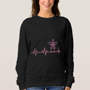 Potted Plant Lifeline Heartbeat Funny Plant Lover Sweatshirt