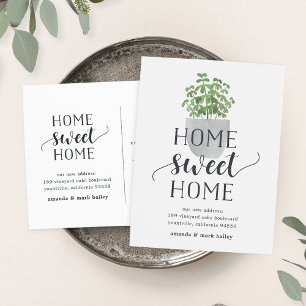Potted Plant   Moving Announcement Postcard