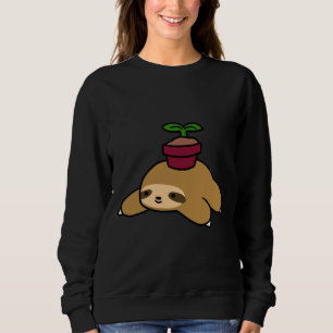 Potted Plant Sloth Sweatshirt