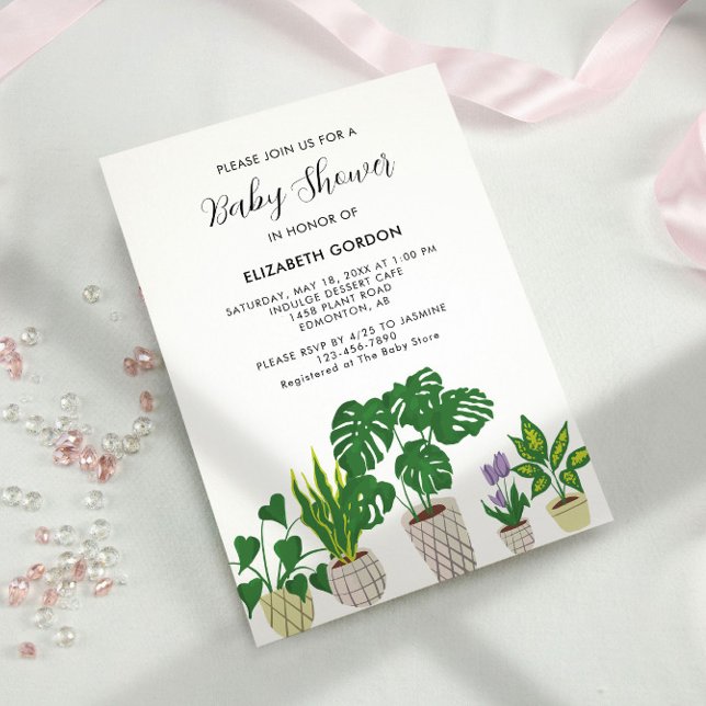 Potted Plants Baby Shower Bloom Greenery Invitation (Creator Uploaded)