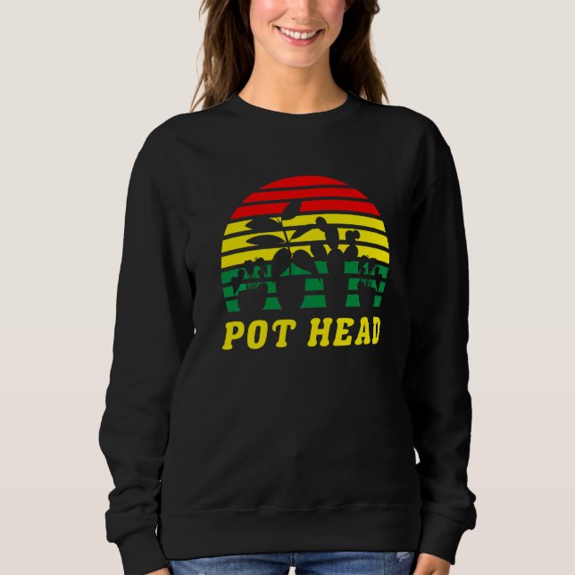 Potted Plants Botanical Gardener Pot Head Sweatshirt (Front)